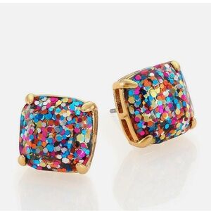 Kate Spade Multicolor Glitter Square Earrings